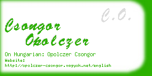 csongor opolczer business card